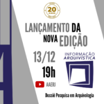 Lançamento da nova edição da revista Informação Arquivística (2024.2)