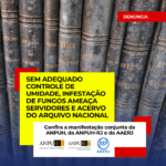 Sem adequado controle de umidade, infestação de fungos ameaça servidores e acervo do Arquivo Nacional